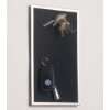 Magnet Schlüssel Brett aus Edelstahl, mit Filz in Schwarz; 25 x 15 cm