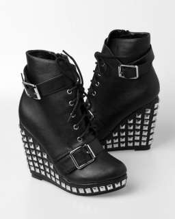   Dawn X Iron Fist Avril Lavigne Hell Yeah Wedge Studded Booties  