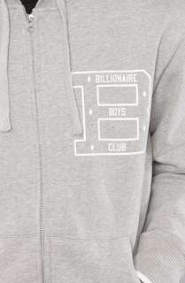 Billionaire Boys Club The Mascot Zip Up Hoody in Heather Grey 