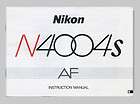 nikon n4004s af instruction manual original returns accepted within 7