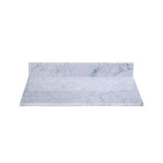 Xylem 25 In. Marble Vanity Top in Carrara White With No Basin Included 