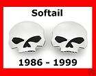 SKULL Gas Fuel Cap Set for Harley SOFTAIL 1986   1999