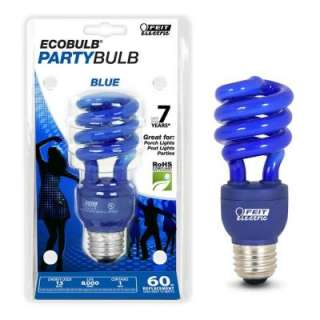   13 Watt (60W) Blue Twist CFL Light Bulb BPESL13T/B at The Home Depot