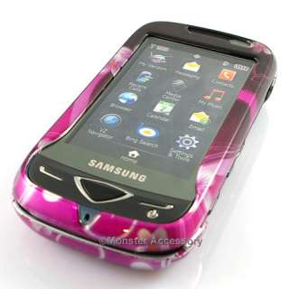 The Samsung Reality U820 Pink Heart Flowers Hard Cover Case provides 