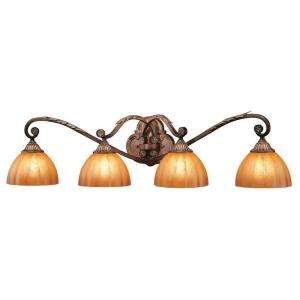   Bay Chateau Deville 4 Light Walnut Bath Light 25067 