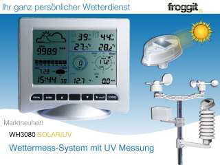 Wetterstation WH3080 Solar UV Licht USB Regen Wind  