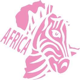 Wandtattoo Afrika Schriftzug Zebra Kontinent 600199  