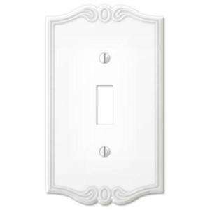   Charelston 1 Gang White Toggle Wall Plate 6PCW101 at The Home Depot