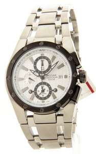 Pulsar PF3757 Mens Stainless Steel Chrono Date Casual Dashing Watch 