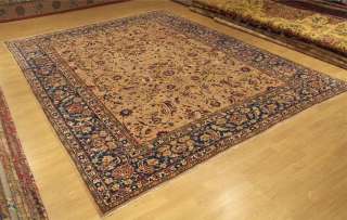   Handmade Real Fine Antique Over 90 Years Old Persian Isfahan Wool Rug