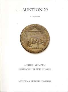 RARE MUNZEN Coin British Trade Token Auction Catalog  