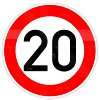 ORIGINAL Verkehrszeichen ENDE 20 ZONE Verkehrschild für den 30 