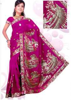 Pink Heavy Sequin Sari Saree India BellyDance Curtain  