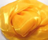 k08 Yellow Orange Mirror Organza Fabric Sheer by Yard  
