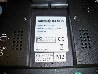 SuperCircuits LCD10 TFT 10.4 LCD Monitor +Remote PARTS  