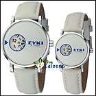 NEW EYKI Casual Japan Move Quartz Leather Mens Womens Wind Dial 