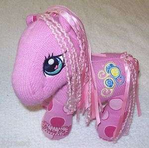 Hasbro Pinkie Pie Pink My Little Pony 2007 Knitted Cable Stuffed 