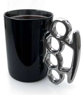 Schlagring Kaffebecher schwarz Tasse Keramik Becher  