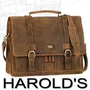 Harolds Leder Aktentasche Lehrertasche braun Tasche  