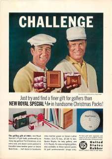 1961 Royal Special Golf Balls Ken Venturi Bill Collins Ad  