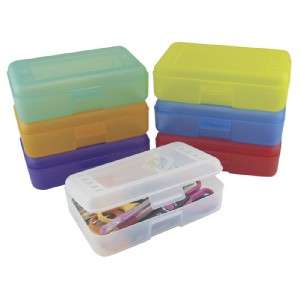   Pencil Box CLEAR Stackable Art Craft Storage Case ELR 0103 CL  