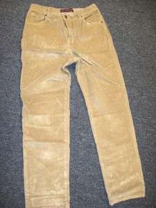 Gloria Vanderbilt khaki tan corduroy pants womens 12 sh  