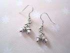 CUTE 3D TWIN ACORNS* Tibetan Silver SP Earrings VINTAGE RETRO Acorn 