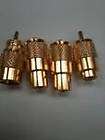 NEW 4 UHF PL 259 GOLD PLATED COAX CABLE END RG8U, RG213, RG217