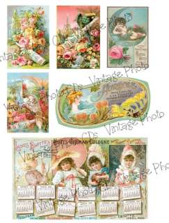 Vintage Ladies Perfume Soap Label Collage PH65  