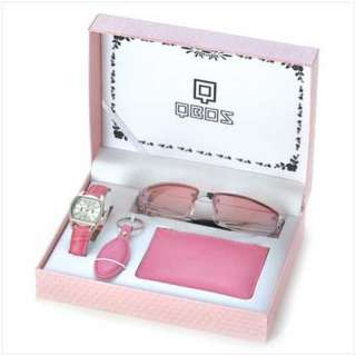 Womans PINK FASHION ACCESSORIES GIFT SET