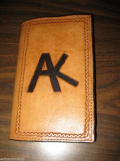 Custom Leather Handtooled Daytimer Planner Bible Cover ~ Small  
