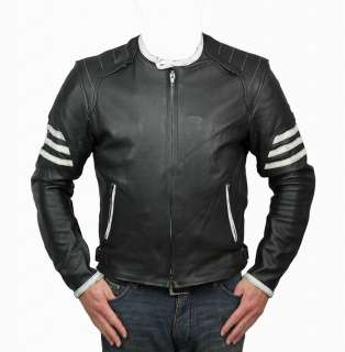 Mens Triumph Xmen Retro Motorcycle Black Leather Jacket  