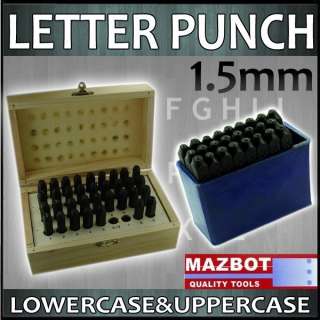 Mazbot 1.5mm LOWERCASE & UPPERCASE Letter Number punch  
