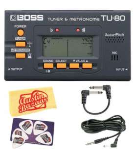 Boss TU 80 Chromatic Tuner & Metronome Bundle 030955395555  