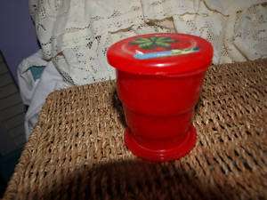 Vintage Collapsible Plastic Cup Wecolite Co. Red  