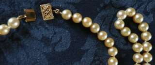 Golden Yellow PEARL NECKLACE~38 Long~14 K Gold Clasp  