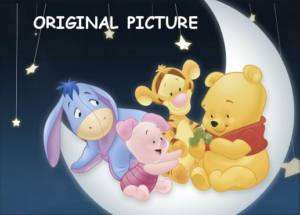 Winnie The Pooh~In~The~Moon Cross Stitch Pattern  