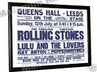 1964 Rolling Stones Concert Poster Queens Hall Leeds UK