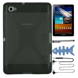   Microphone and blue Fishbone Holder for Samsung P6800 Galaxy Tab 7.7