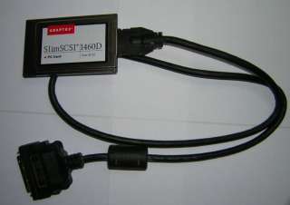 Adaptec SlimSCSI PCMCIA SCSI Adapter Card 1460D + HD50 Cable  