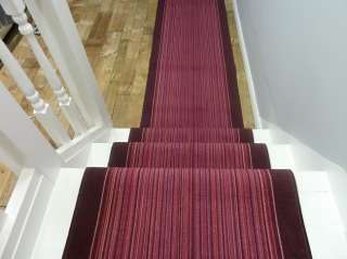   66cm wide ANY LENGTH ~ Stripe Hall Hallway Stair Carpet Runner  