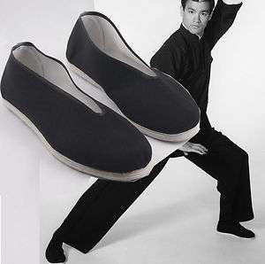 bruce lee vintage Chinese Shoes Martial Art Kung Fu Slippers PURE 