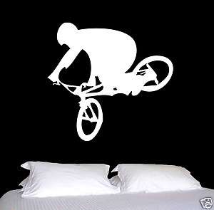 WALL ART BMX STUNT BIKE BICYCLE JUMPING MAN RED BULL FIGHTER TYPE 