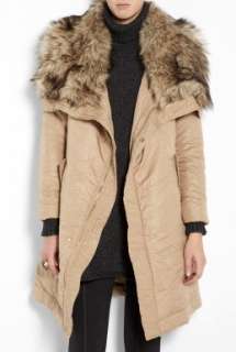 MICHAEL Michael Kors  Long Coat With Faux Fur Collar by MICHAEL 