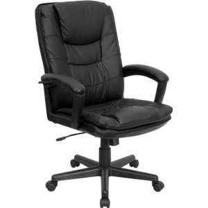   Black Leather Executive Swivel Office Chair   292