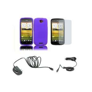 Mobile) Premium Combo Pack   Purple Silicone Soft Skin Case Cover 