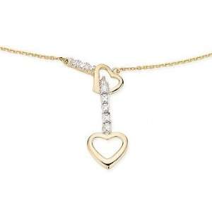  14K Gold Diamond Heart Necklace Jewelry