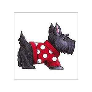  Plaid Mary Engelbreit Wood Mounted Stamp, Too Cute Scottie 
