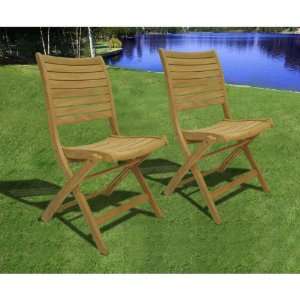 152426923 Amazoncom Dublin Teak Folding Chairs   Set Of 2 Patio  