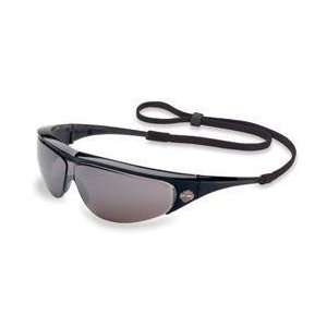 Harley Davidson Safety Eye Glasses Black Frame, Silver Mirror Lens 